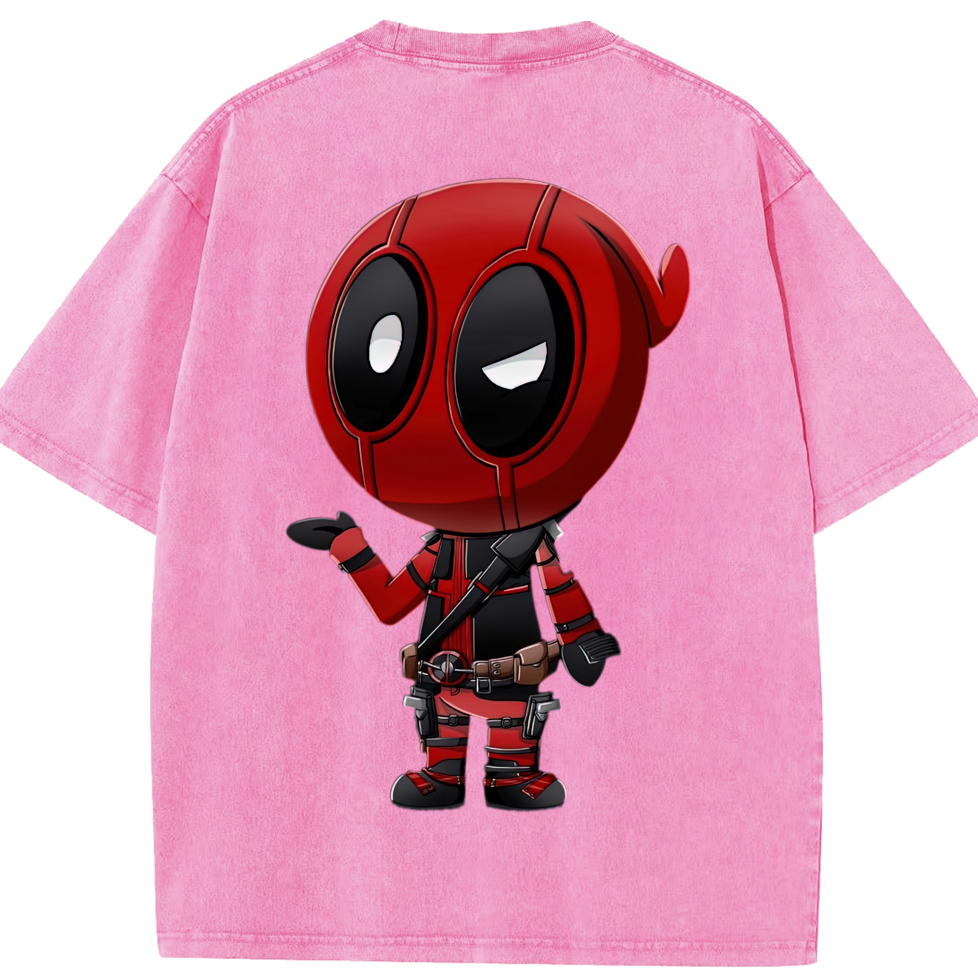 （画像用） Deadpool デッドプール 綿100% ヴィンテージ風 半袖Tシャツ（背面プリント）
